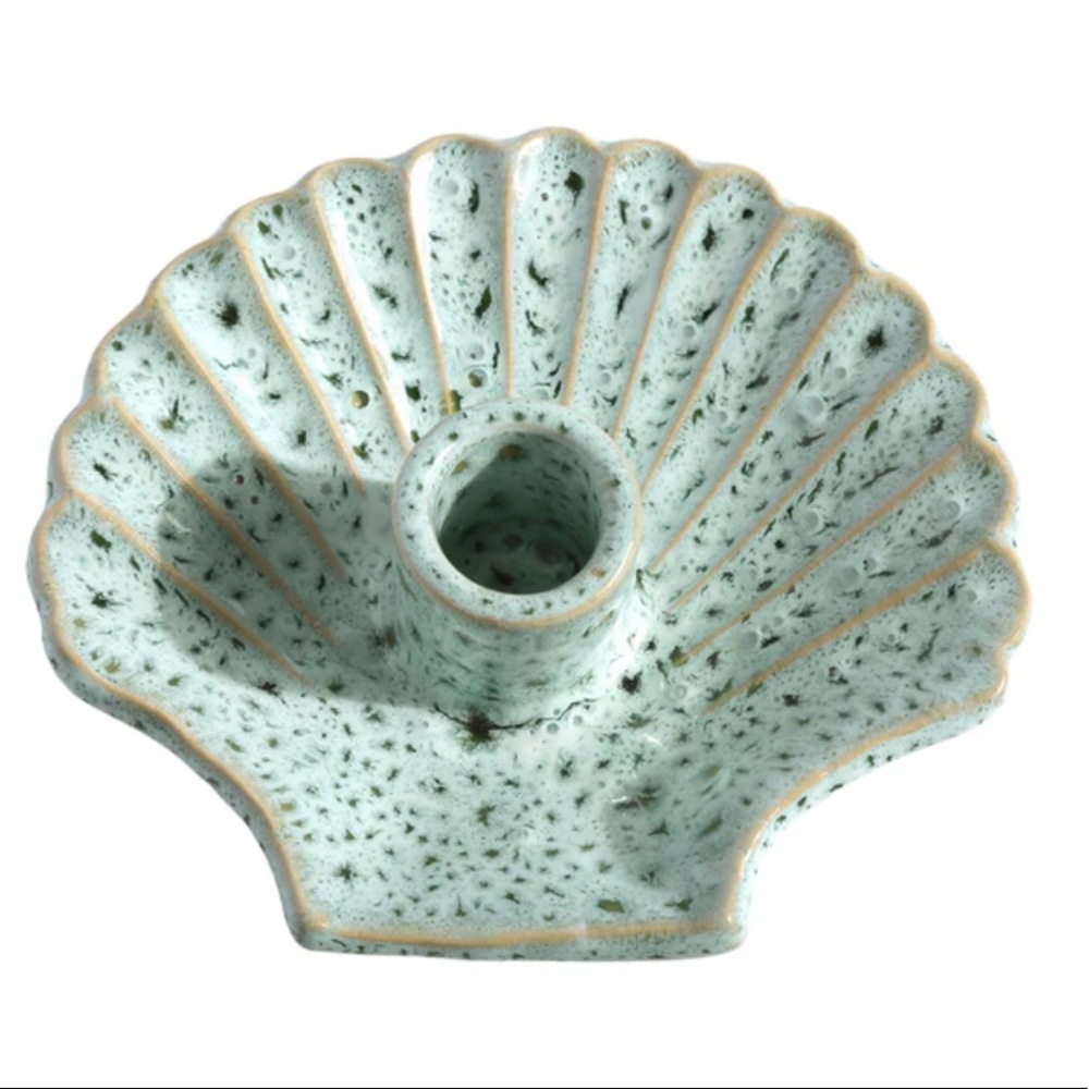 🐚NWT🐚 X2 Carolina Irving & Daughters Concha / Scallop Candlestick Holders